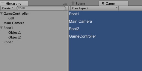 Unity 事前にシーンのルートにあるgameobjectを取得しておく テラシュールブログ